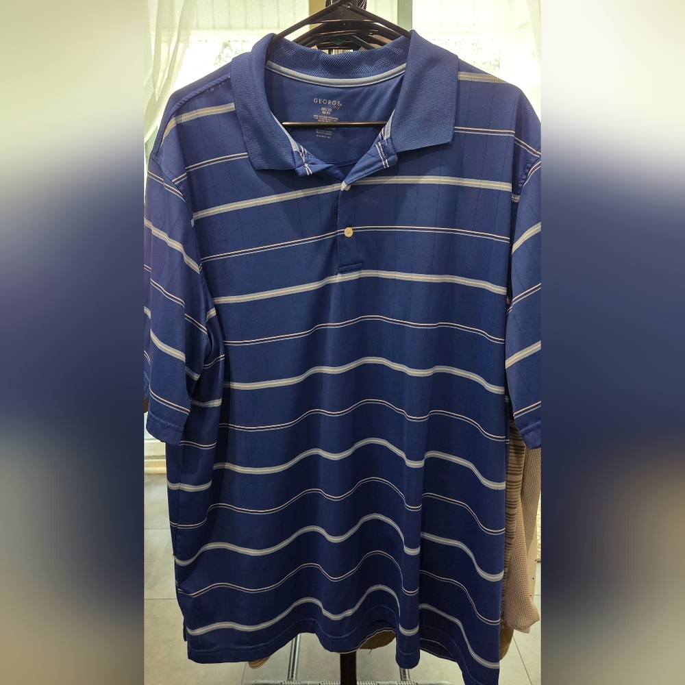 George Blue Striped Polo Shirt